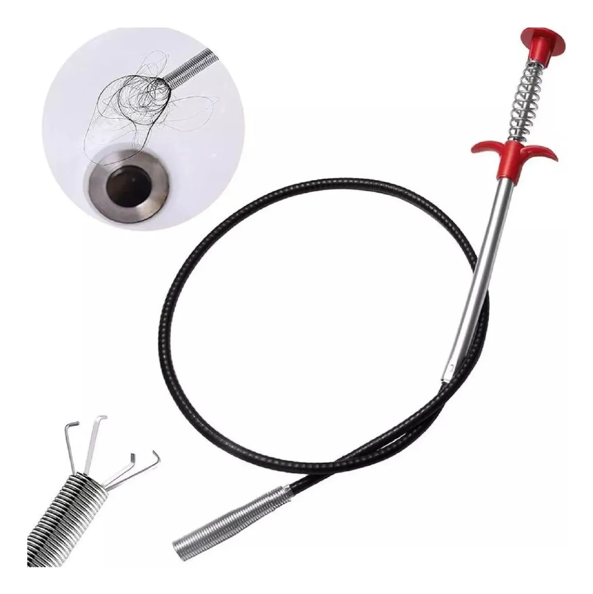 Sonda Destapa Caño Brazo Flexible Metálico 1.60mts Largo