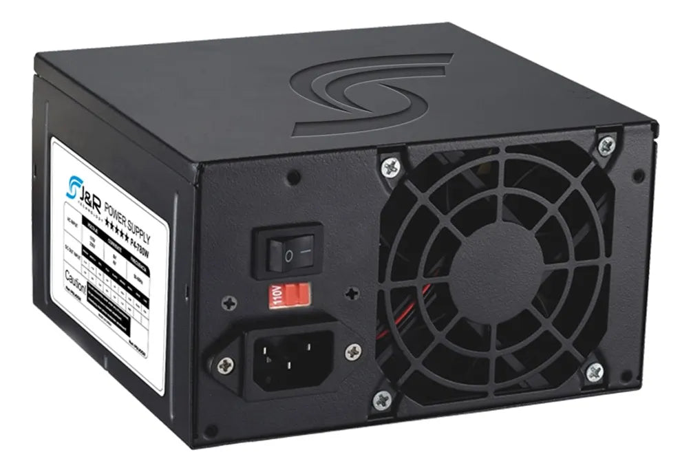 Combo De Chasis Gamer De 1 Cooler+ Fuente De 780wde Negro