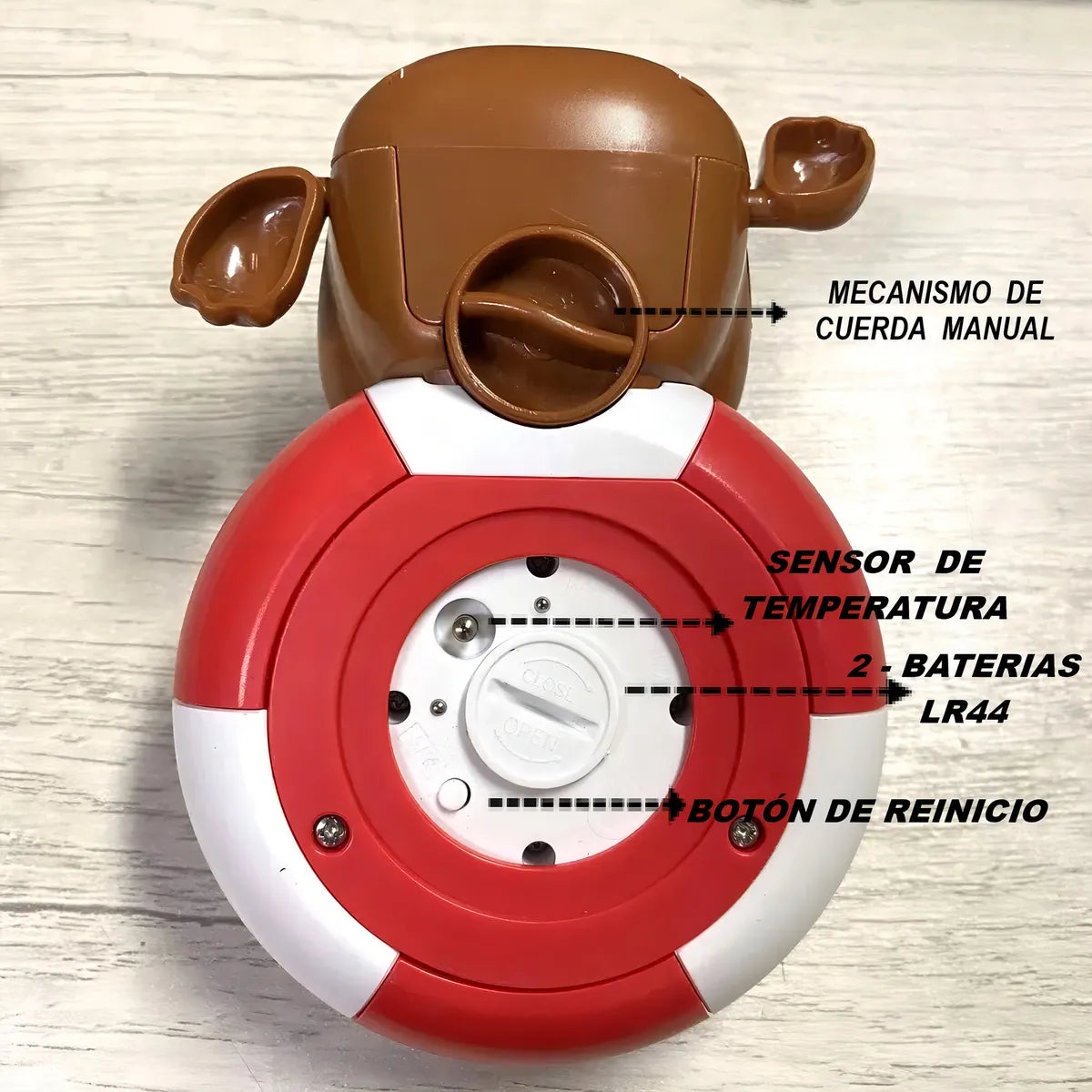 Termómetro Juguete Medición Digital Oso Baño Bebes Flotante Movimiento Diversión Seguridad Agua Bañera Grados Fahrenheit Celsius Alarma Color Temperatura Alta Baja Perfecta Material Seguro Sin Puntas