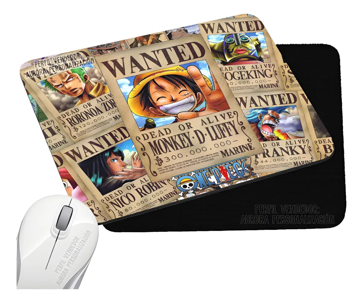 Pad Mouse Rectangular One Piece Anime Serie 3 Negro