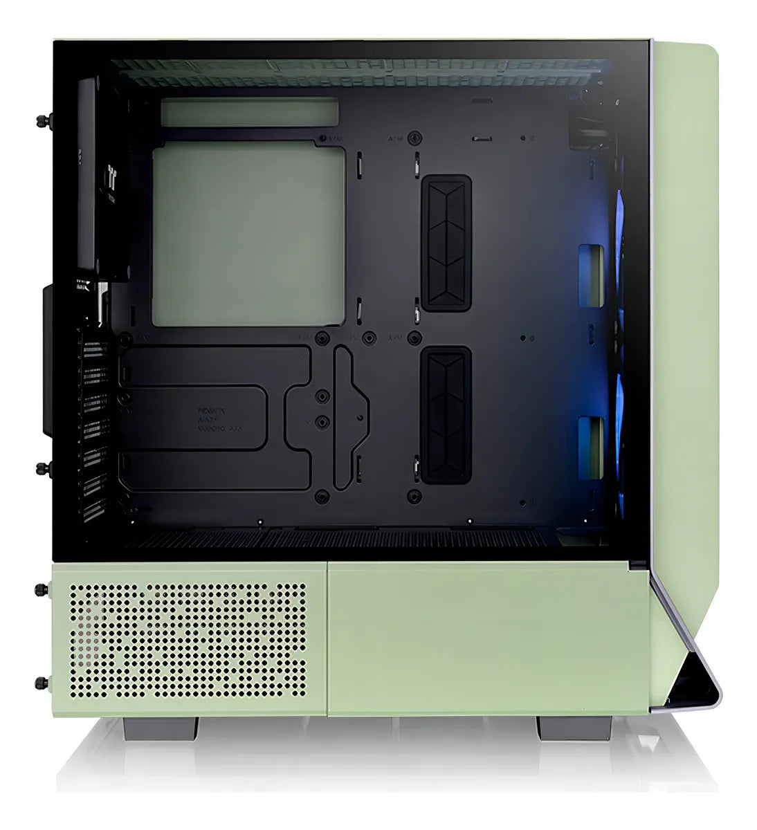 Gabinete Ceres 300 Matcha Green Tg Argb con 3 ventiladores Tt