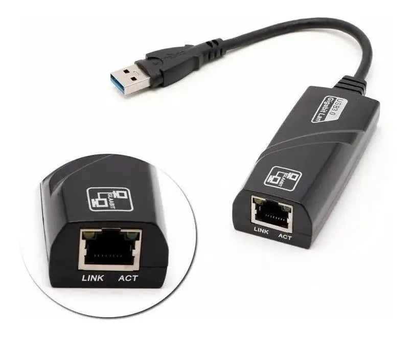Adaptador ethernet usb 3.0 para rede Rj45 lan Dacar