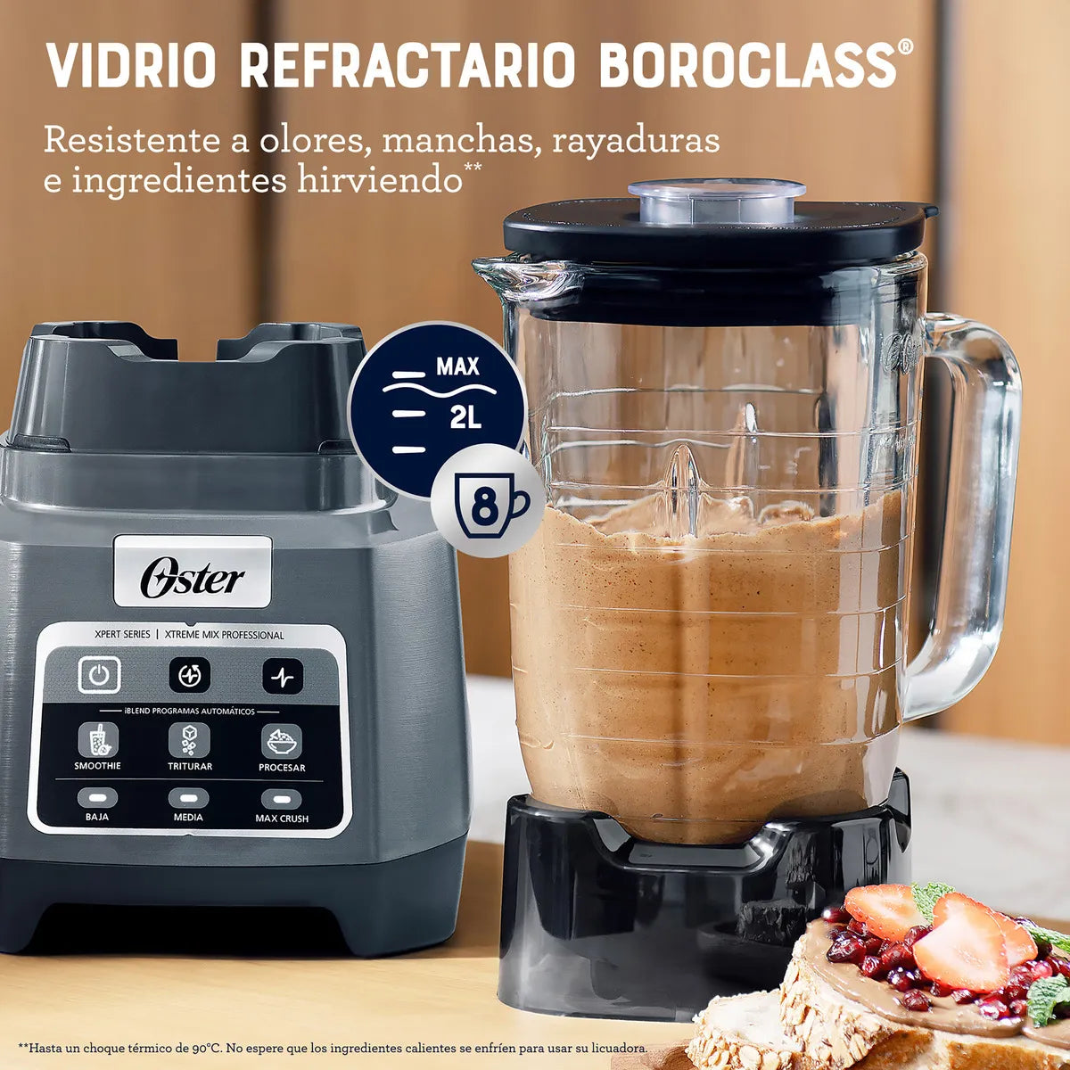 Licuadora Oster® Profesional Xtreme Mix, Reversible, 2l,gris Color Gris