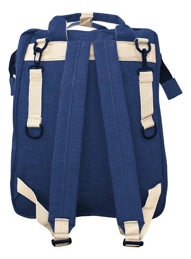 Pañalera Morral 3 En 1 Color Azul Cokibú Color Azul Oscuro Diseño De La Tela Oxford
