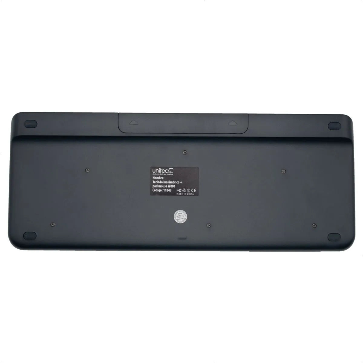 Teclado Inalámbrico Con Touchpad W001 Unitec Teclado Negro Idioma Qwerty