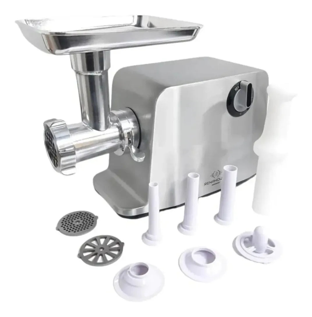Molino Eléctrico Picador De Carne Procesador Renahouse Plateado