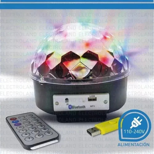 Decoración Navideña Esfera Con Luces Y Memoria Usb Proyector Multicolor