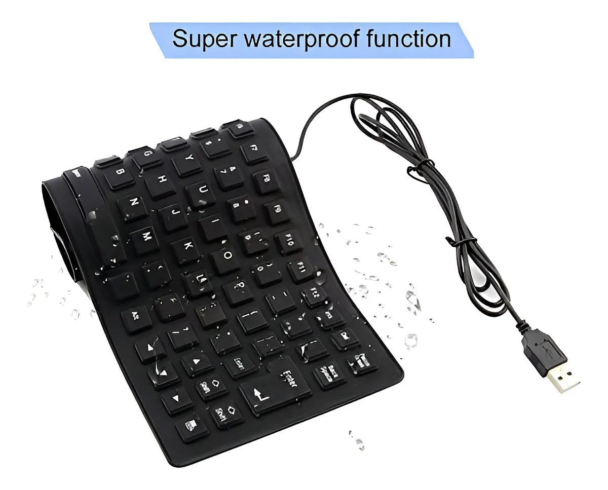 Teclado Silicona Plegable, Con Cable Usb, 85 Teclas, Teclado