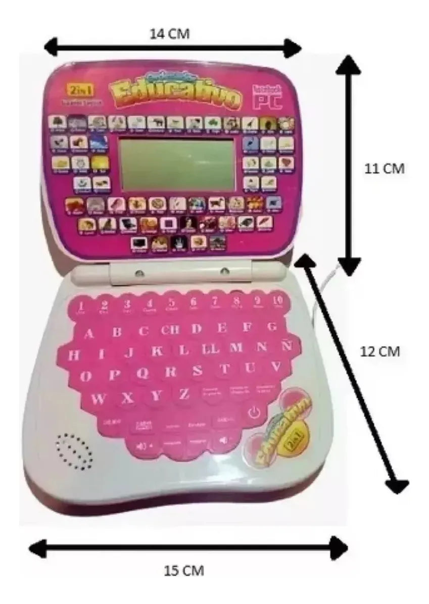 Mini Ordenador Didáctico Educativo Infantil Color Rosado