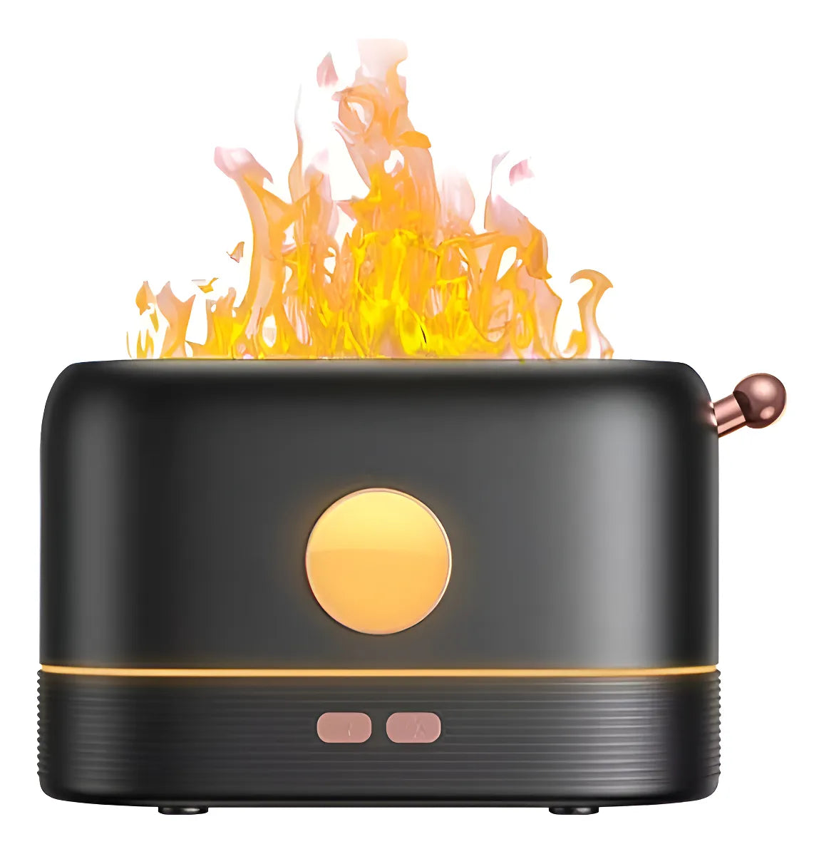 Humidificador Difusor De Aroma Chimenea Llamas Ultrasonico Negro