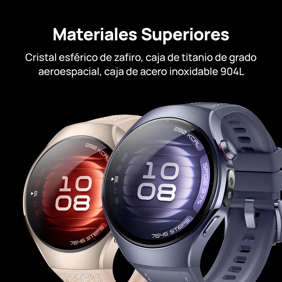 Smartwatch Huawei Watch 5 42mm Beige Esim, Gps, Wifi Bisel Negro Diseño de la malla Compuesto