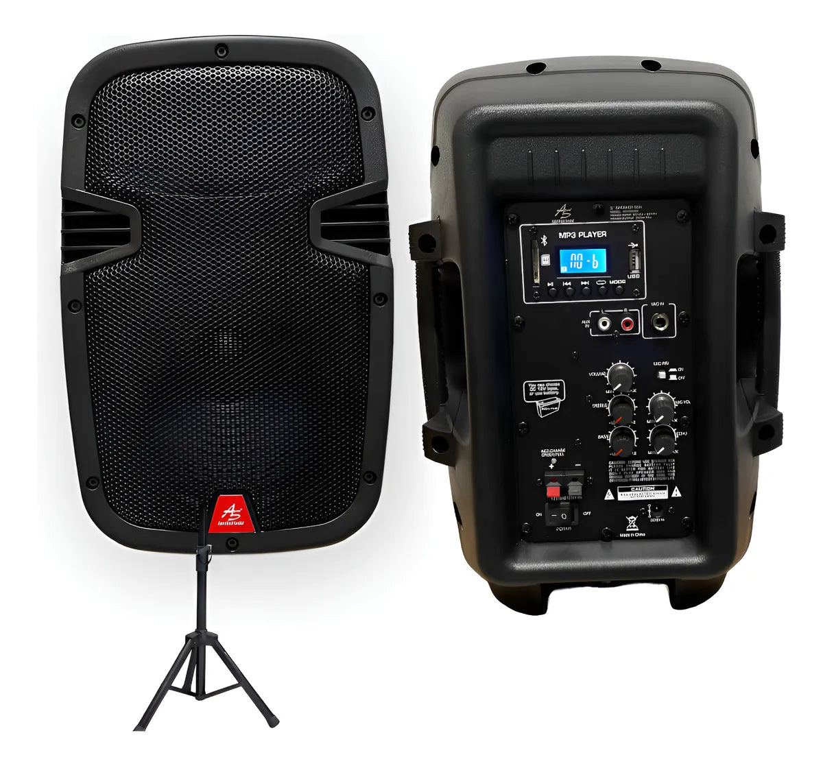 Parlante Activo American Sound 10 Pulgadas + Base Negro