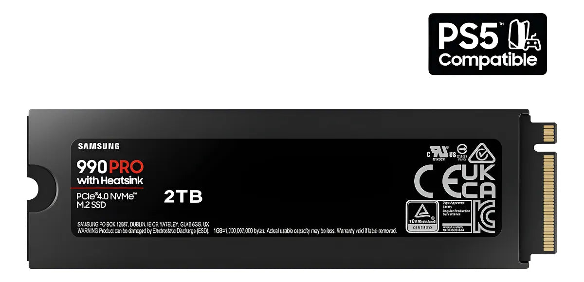Samsung 990 Pro Con Disipador De Calor Serie - Pcie Gen4 De 2 Tb X4 Nvme 2.0c - Ssd Interno M.2 (mz-v9p2t0cw)