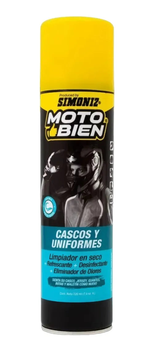 Limpiador Cascos Moto Refrescante Desempañante Desinfectante