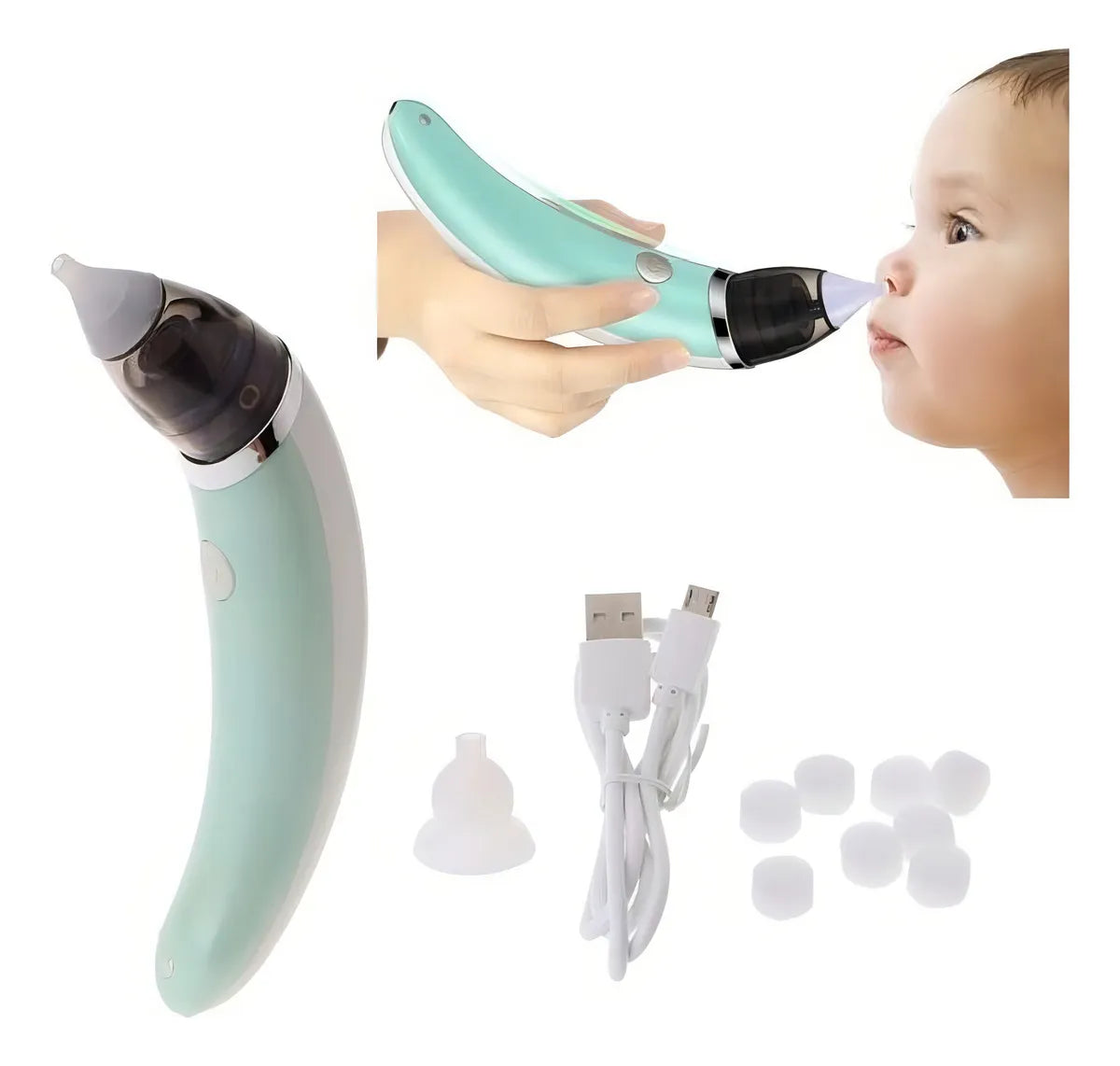 Aspirador nasal eléctrico para bebés para limpieza de nariz