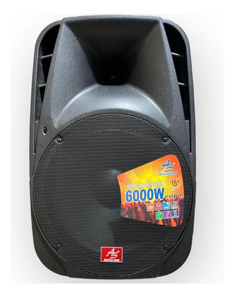 Cabina Activa Recargable American Sound 15pulgadas + Mic