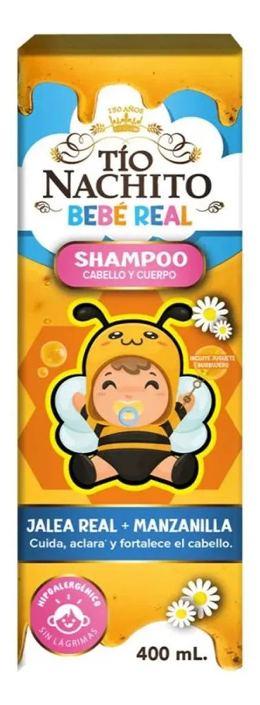 Shampoo Tío Nachito Bebé Real 400 Ml Cuidado, Aclara