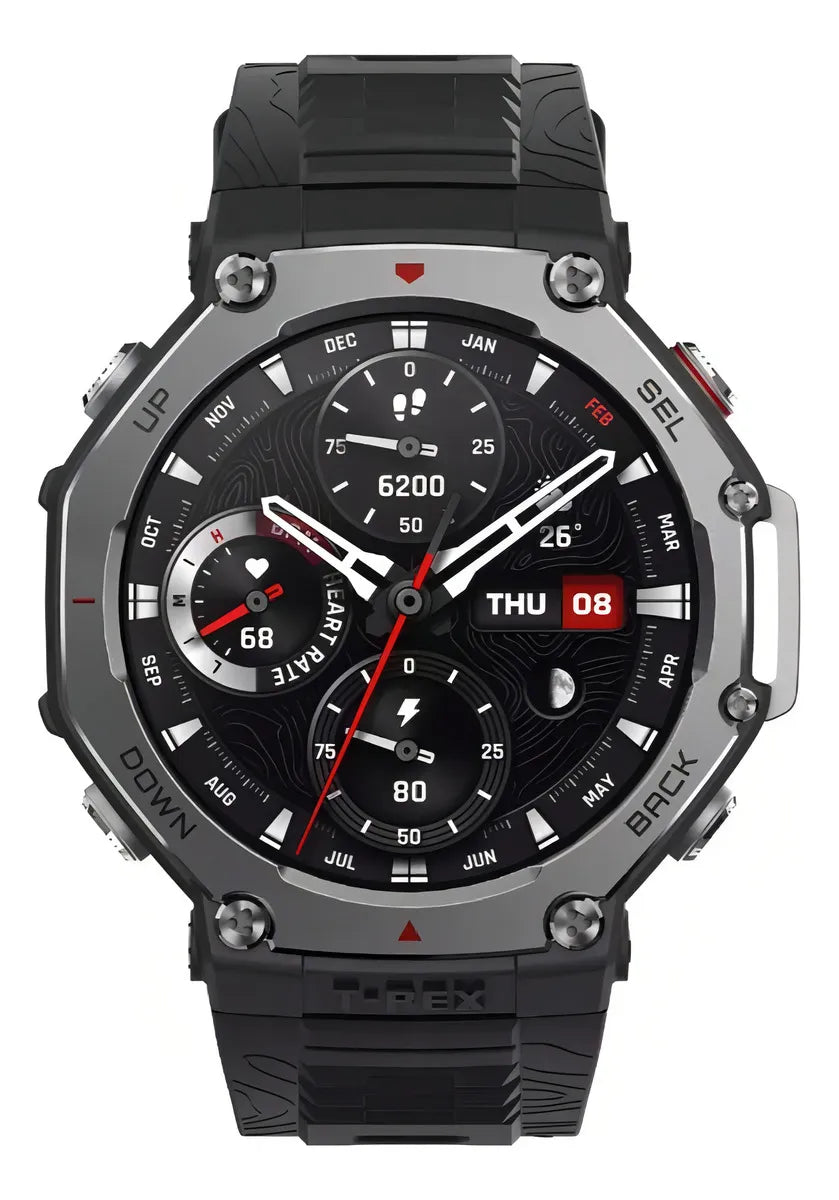 Reloj Amazfit T-rex 3 Onyx con caja de ónix de 48,5 mm y pulsera de ónix