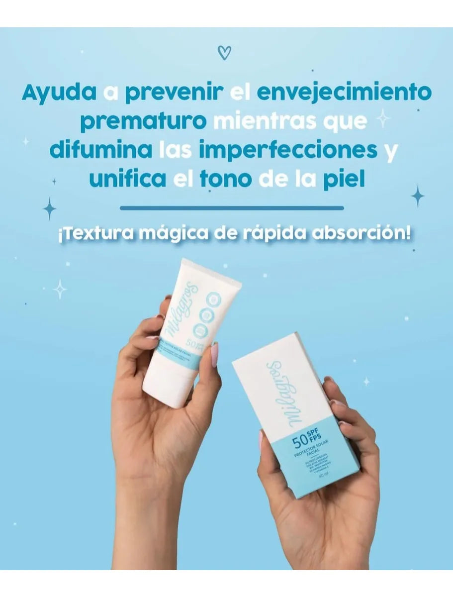 Protector Solar Facial Con Color Y Sin Color Milagros