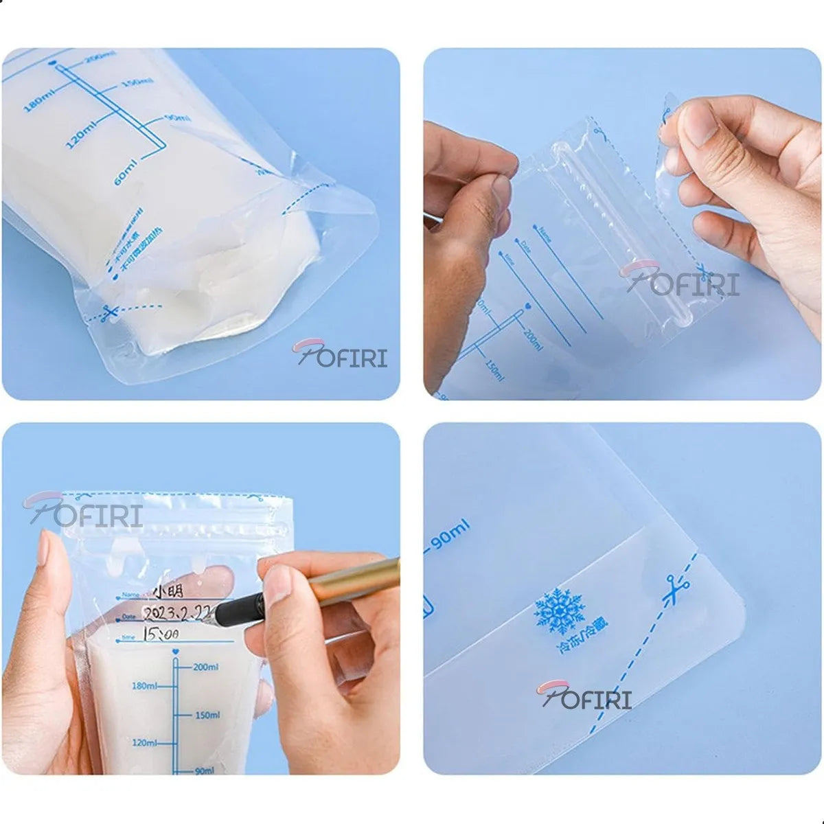 Bolsas Almacenamiento Leche Materna 30 Unidades Portátil