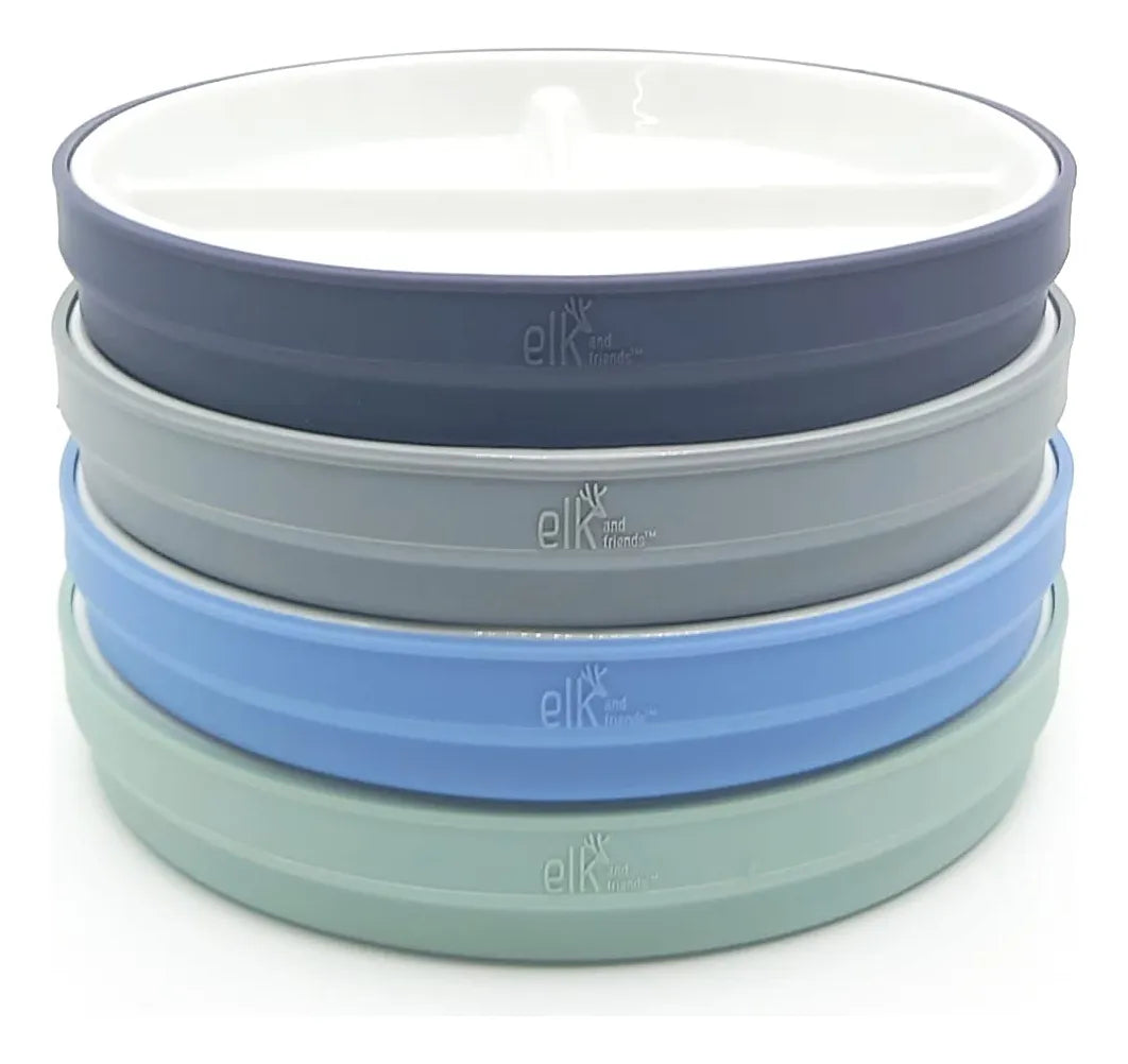 Platos Divididos De Porcelana Para Niños 17 Cm Antideslizant