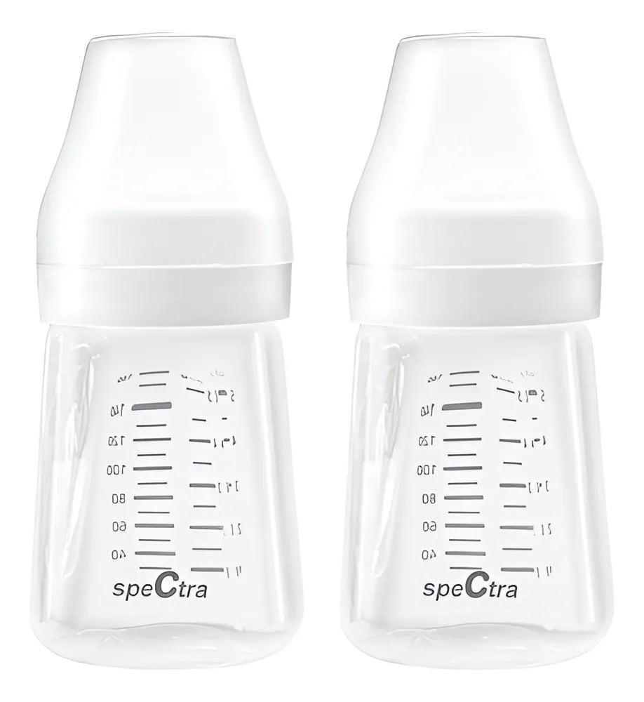 2 Botellas Almacenar Leche Materna Spectra Biberón Lactancia Color Rosa Claro
