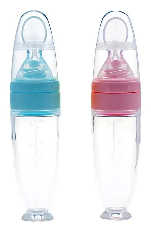 Cuchara Silicona Bebes Cuidado Infantil Dosificador Biberon. Color Multicolor