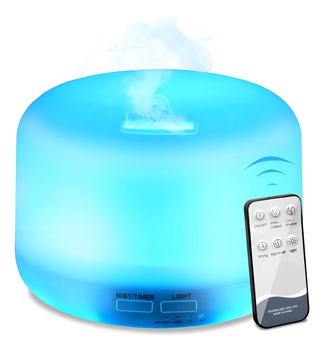Difusor De Aromas De 300ml Luces Y Control, Incluye Esencia - Blanco