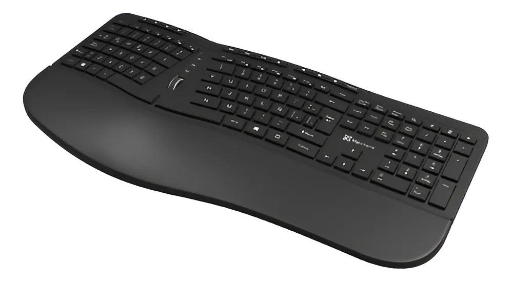 Teclado Klip Xtreme Transcend Wireless Ergonómico - Kbk-530s Color Del Teclado Negro