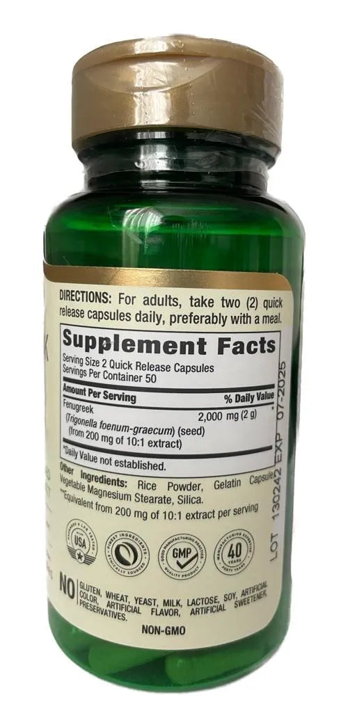 Fenugreek 2000mg 100 Capsulas