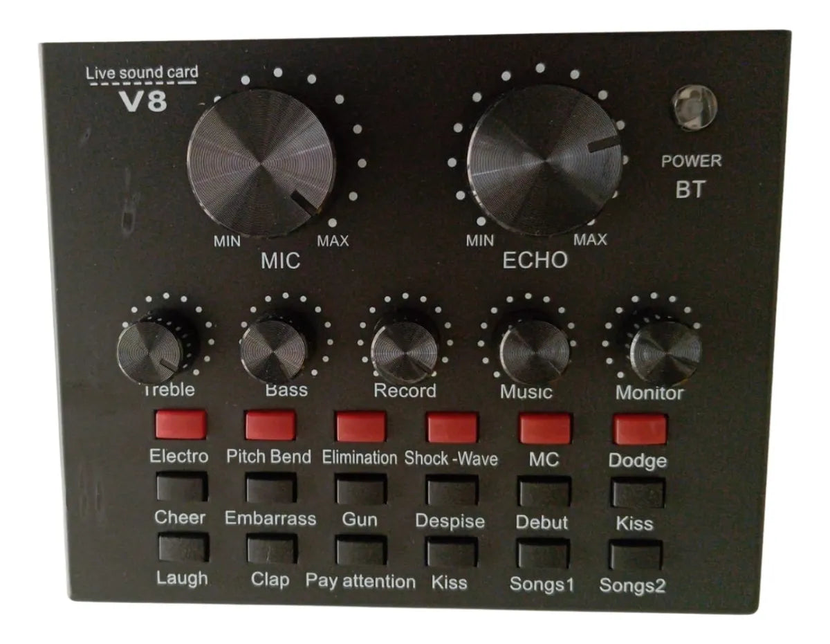 Tarjeta De Sonido V8 Profesional Para Streaming