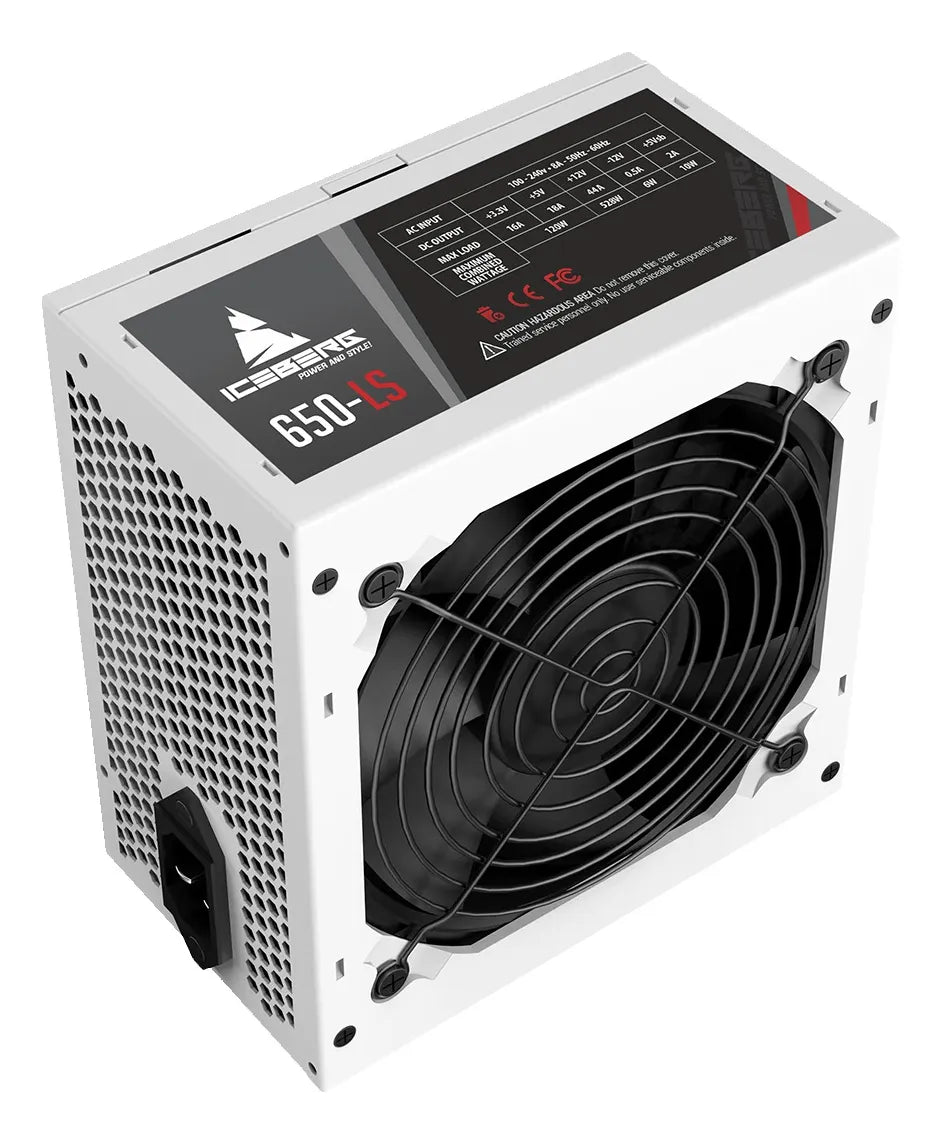 Fuente De Poder Gamer Iceberg 650-ls White 650w Real