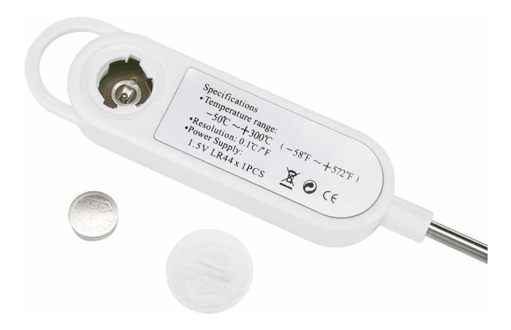 Termómetro De Cocina Digital Con Baterías Incluidas Blanco