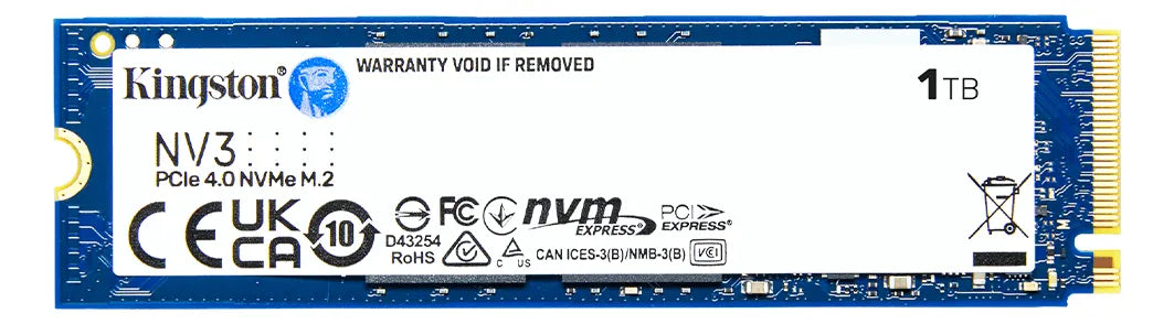 Unidad Sólida M.2 Kingston Nv3 1tb 6000/4000 Mb/s Color Blanco