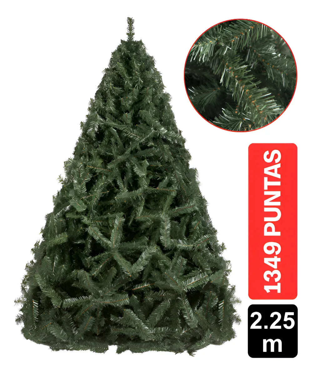 Árbol De Navidad Pino Escoces 2.25m Verde 1349 Ramas
