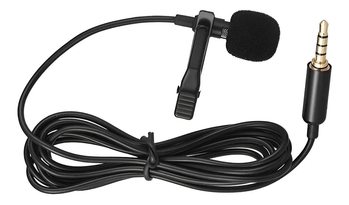 Microfono Manos Libres Clip Celular Gamer Blogger Telefono Color Negro