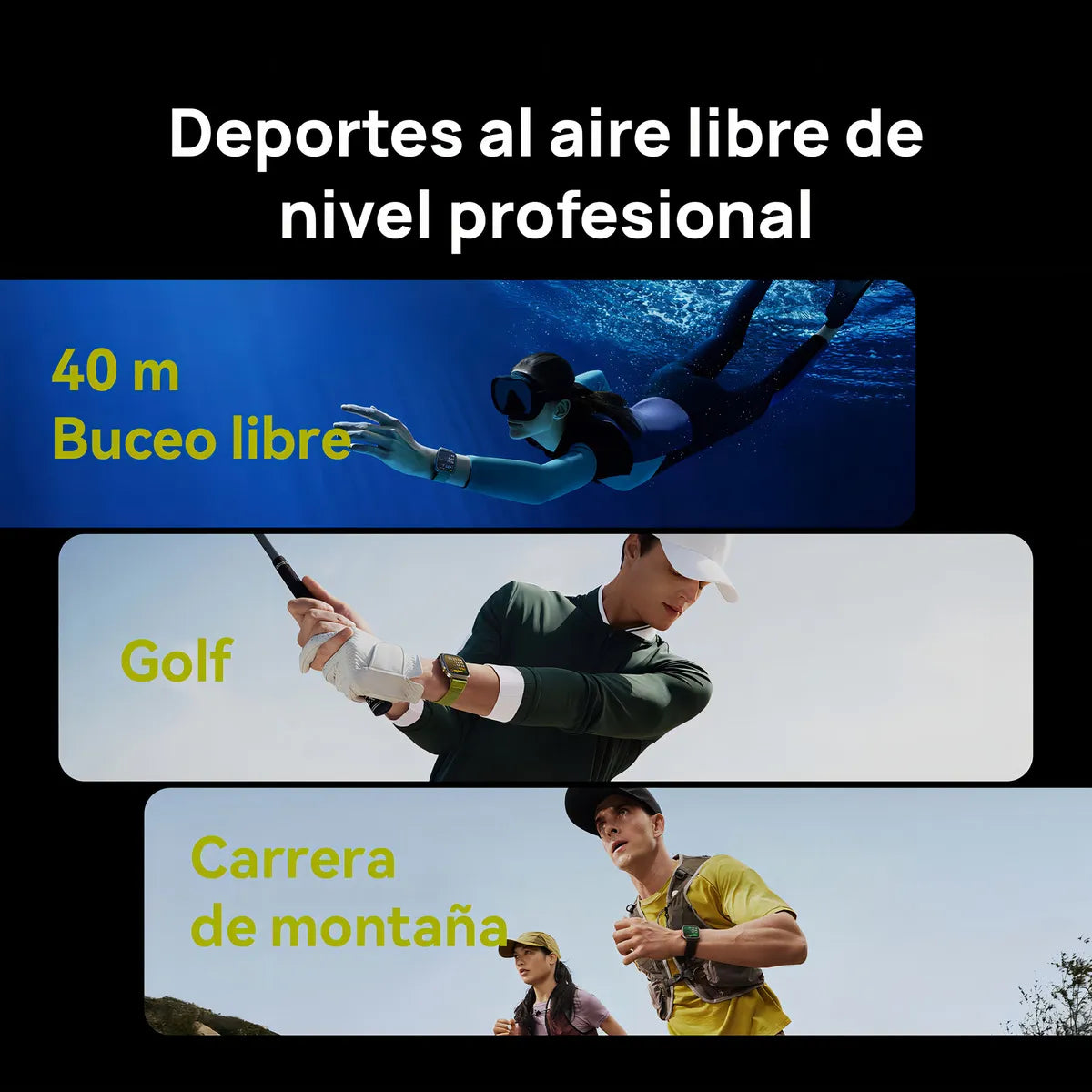 Smartwatch Huawei Watch Fit 4 Pro Azul Caja Gris Malla Azul claro Bisel Negro Diseño de la malla Fluoroelastómero