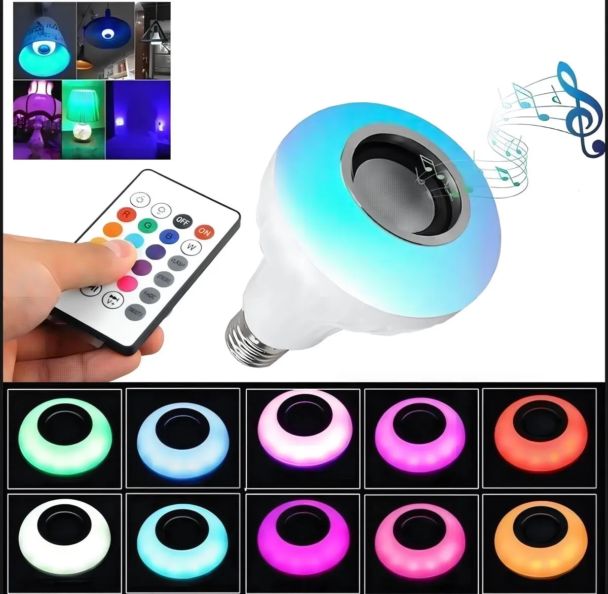 Parlante Luz Led Bombillo App Control Oferta Liquidacion