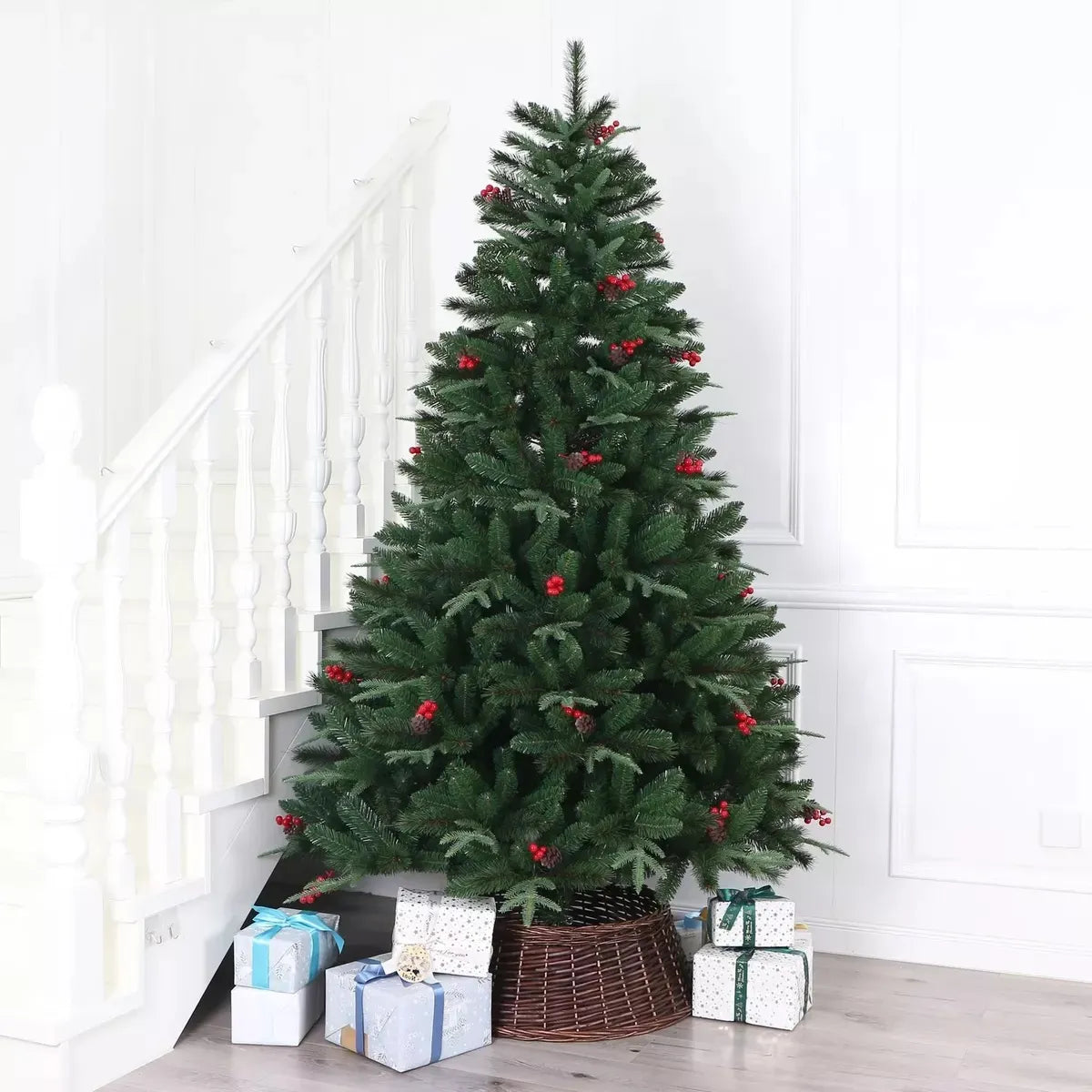 Arbol Pino Navidad 2.10m Decoración Color Verde 1050 Ramas
