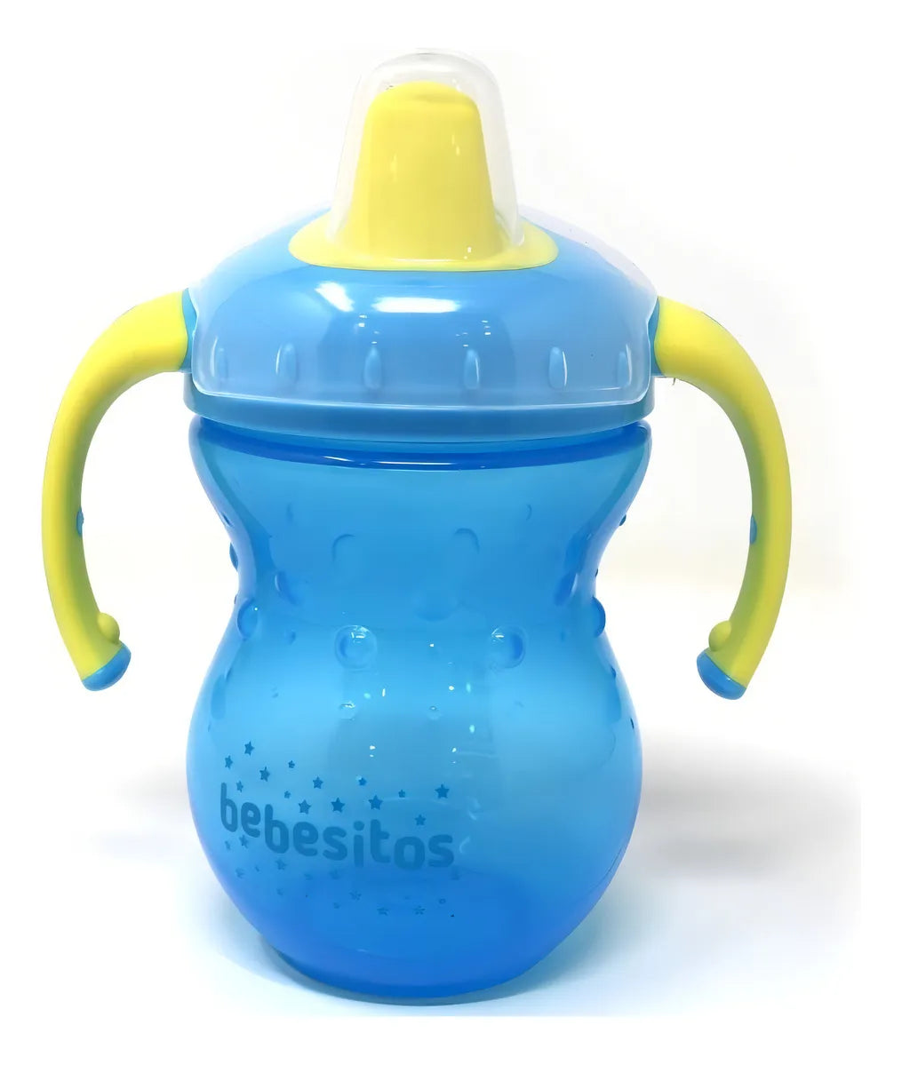 Vaso Entrenador Antiderrame 9 Oz 270 Ml Bebesitos Color Azul