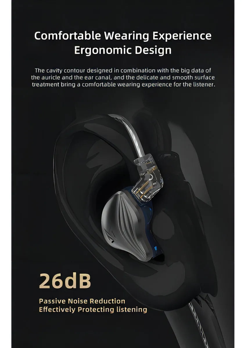 Auriculares con micrófono Kz Zex, color oro rosa