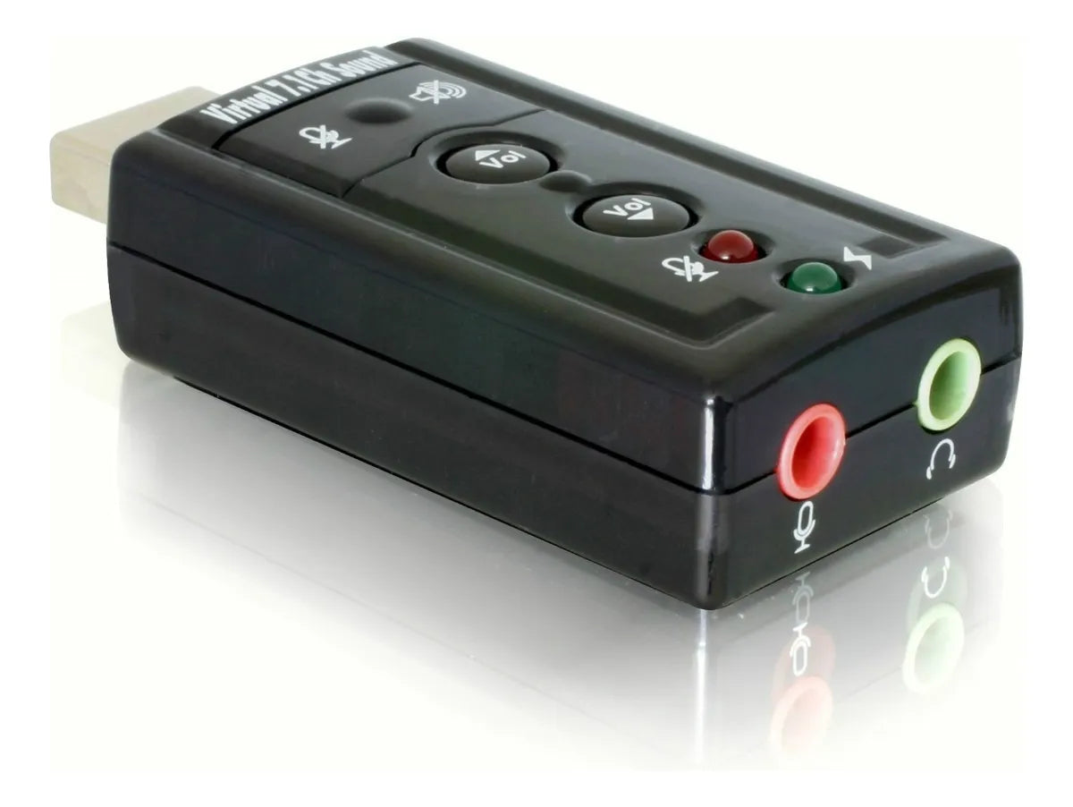 Tarjeta De Sonido Usb 7.1 Con Control De Volumen En Empaque