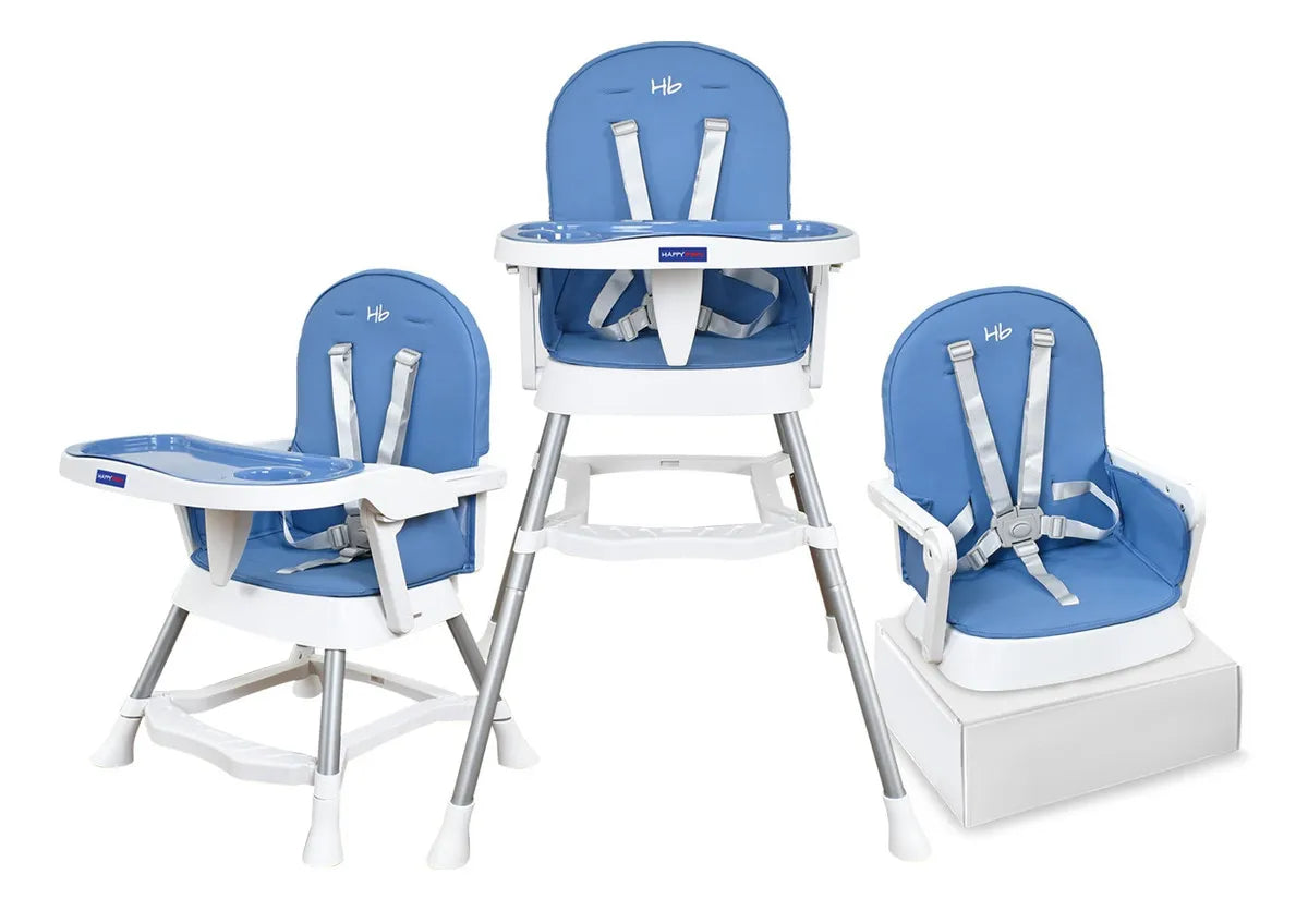 Silla Comedor Bebe 3 En 1 Lyra Happy Baby Color Azul marino Azul