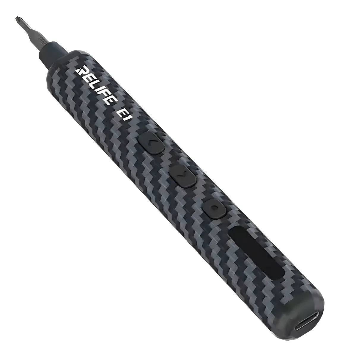 Destornillador Electrico Relife E1 12 Puntas Celulares Color Negro