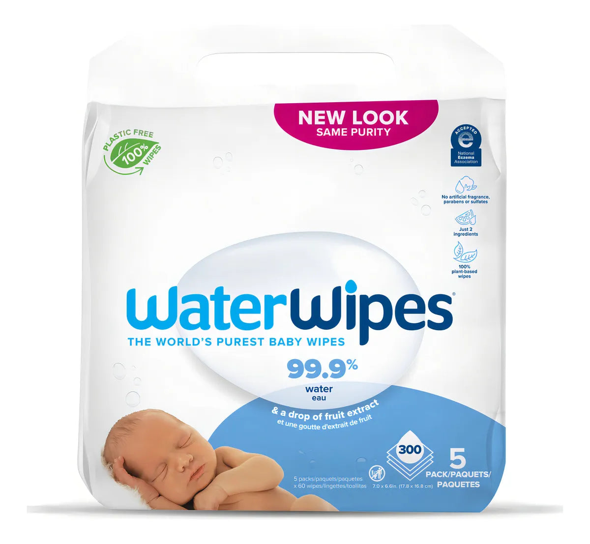 Waterwipes Toallitas Originales Sin Plstico, 99.9% A Base De