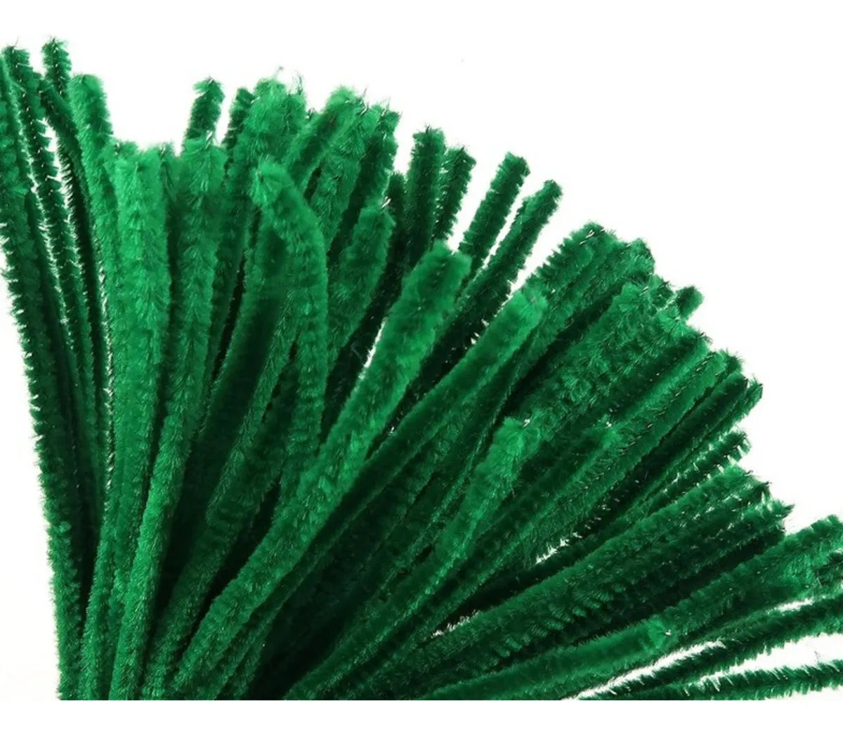 Limpia Pipas Chelines X 100 Unidades Verde Navidad Flores Lisa
