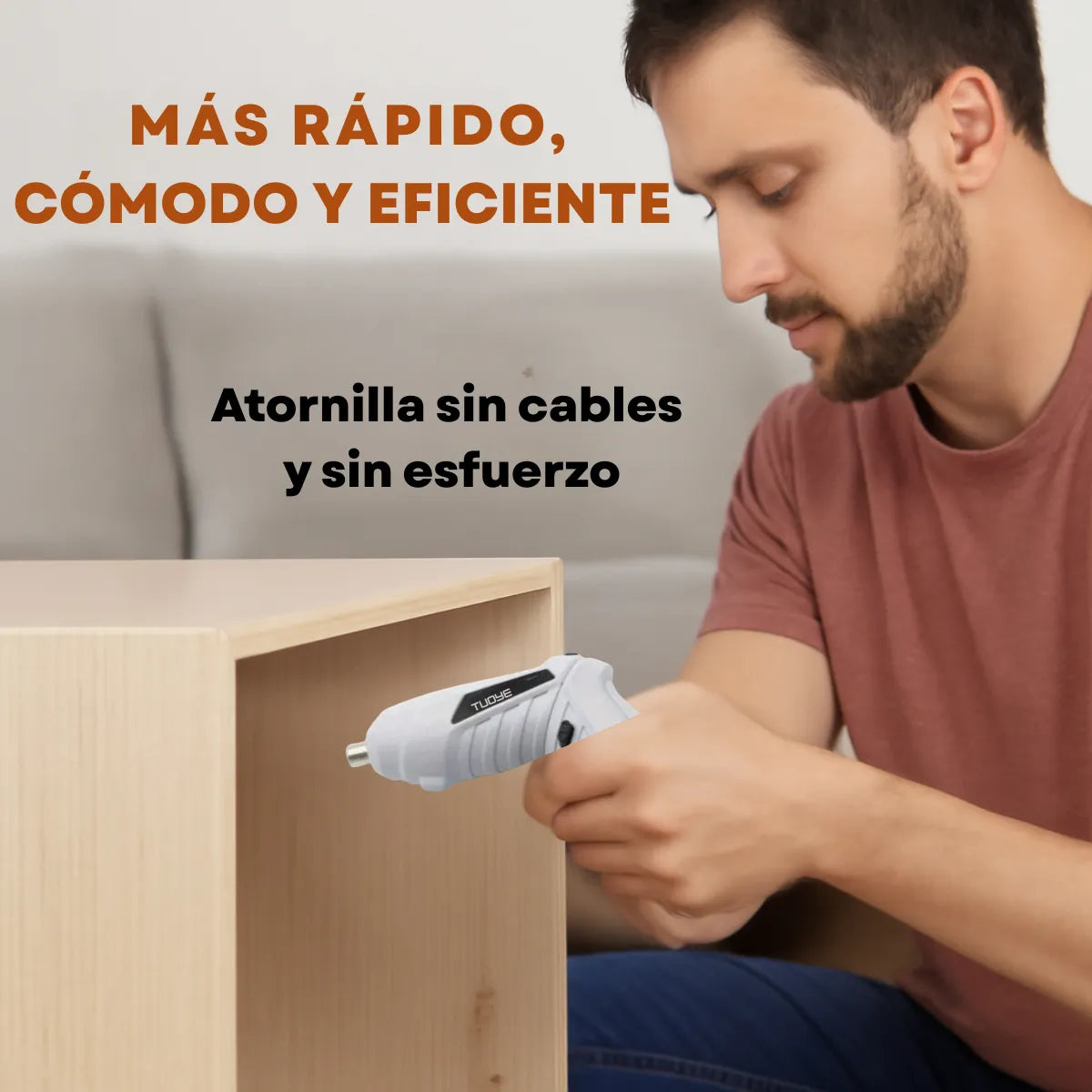 Destornillador Inalámbrico Recargable Eléctrico Impacto - Gris