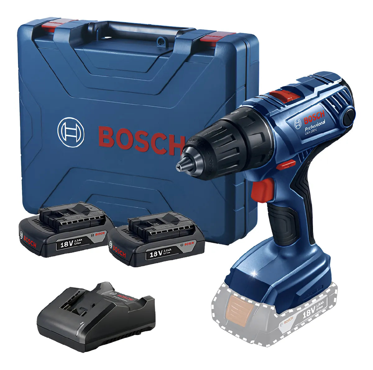 Taladro Atornillador 18v Gsr 180-li+2bat 2ah/carg - Azul