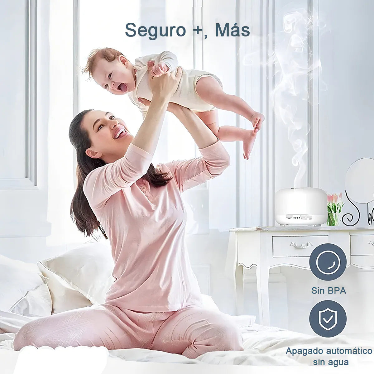 Humidificador Difusor Aromatizador Ultrasónico Banna BT-HUM-500 con voltaje de verde