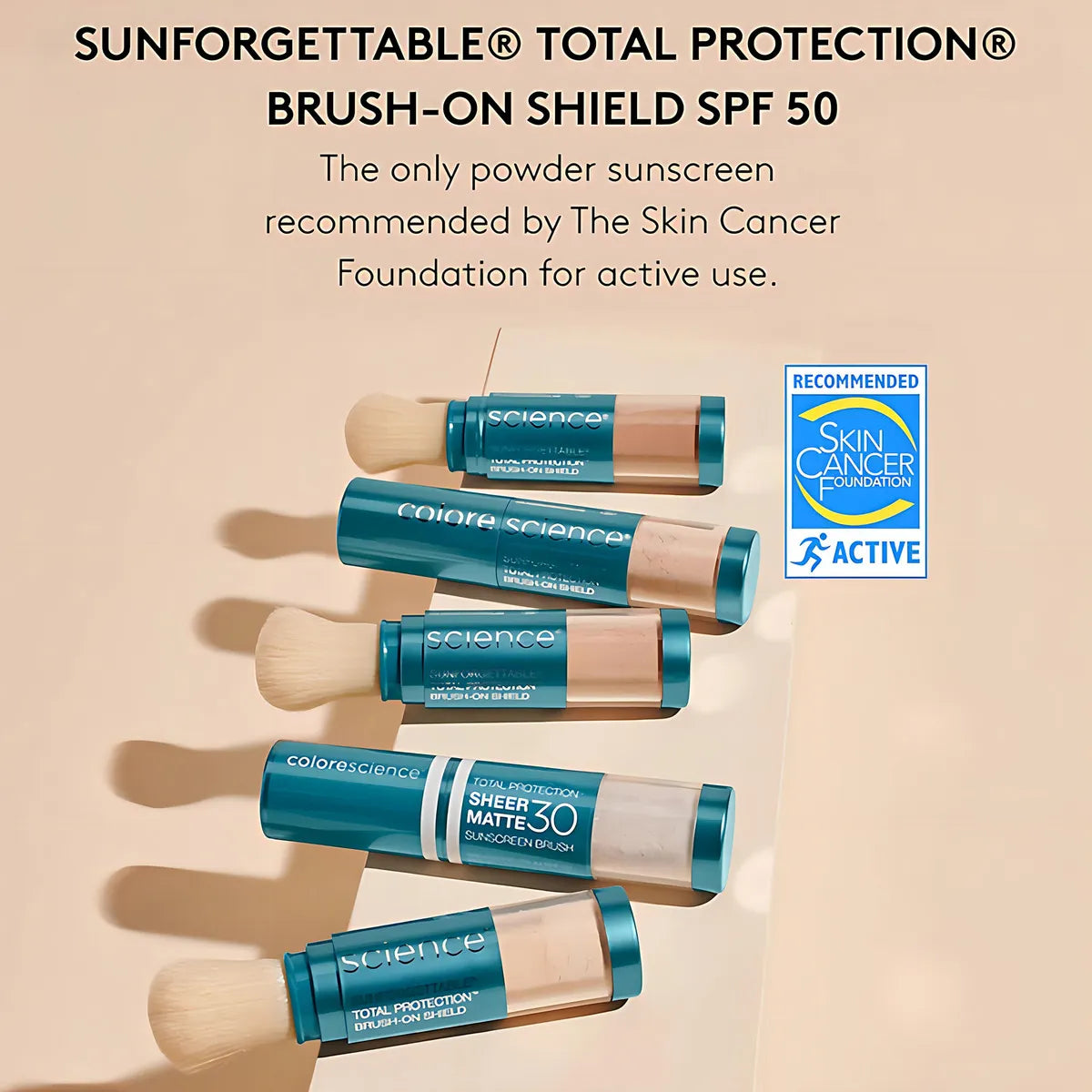 Colorescience | Sunforgettable® Brush-on | Bloqueador Solar Facial Mineral en Brocha | Color Fair | Uso sobre maquillaje | Protector Solar SPF 50 | Skin care | Óxido de Zinc | Resiste Agua